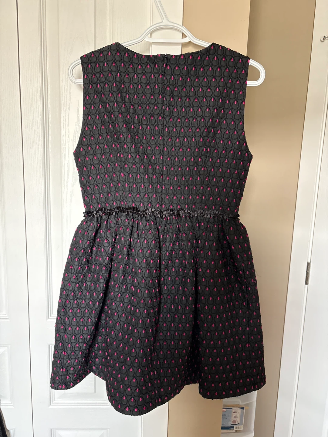 Black Pink Beaded Neckline Dress - photo 2
