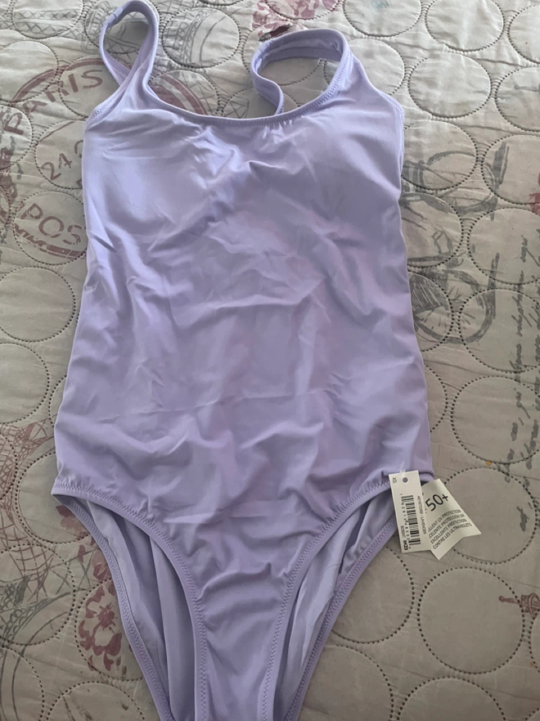 Amazon Essentials Lavender One-Piece Swimsuit