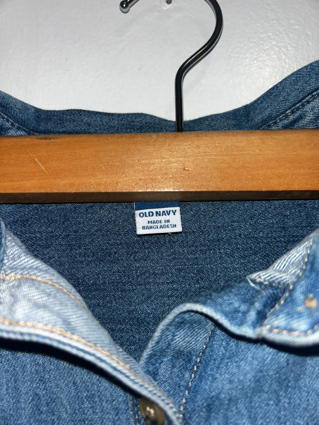 Old Navy Blue Denim Shirt - Medium - photo 4