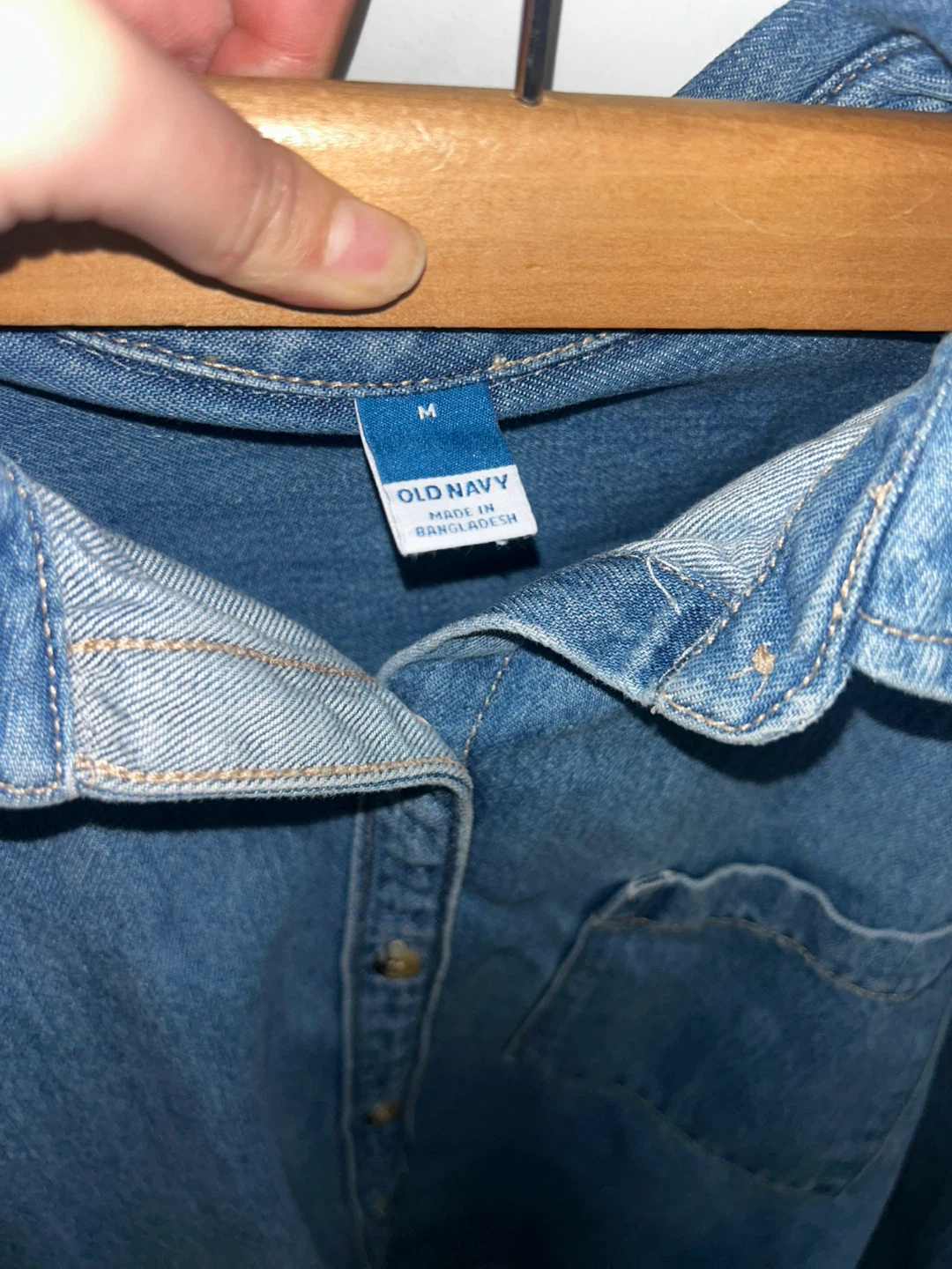 Old Navy Blue Denim Shirt - Medium - photo 2