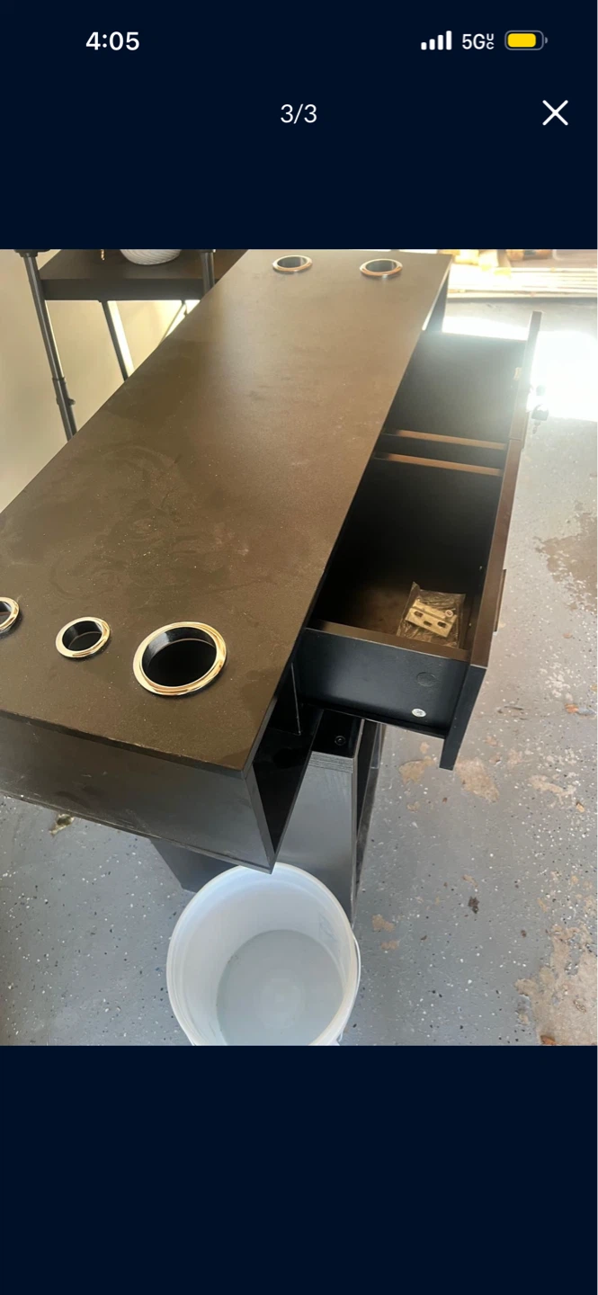 Black Bar Console with Drawers - photo 3