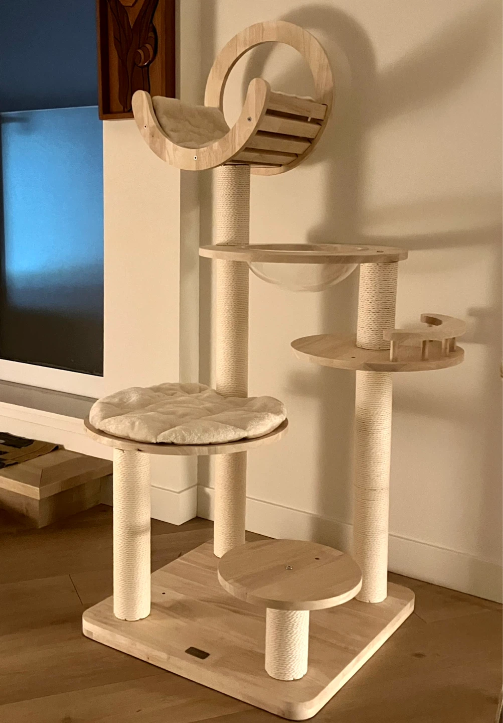 Wood Multi-level Cat Tree -Like New Orig $199