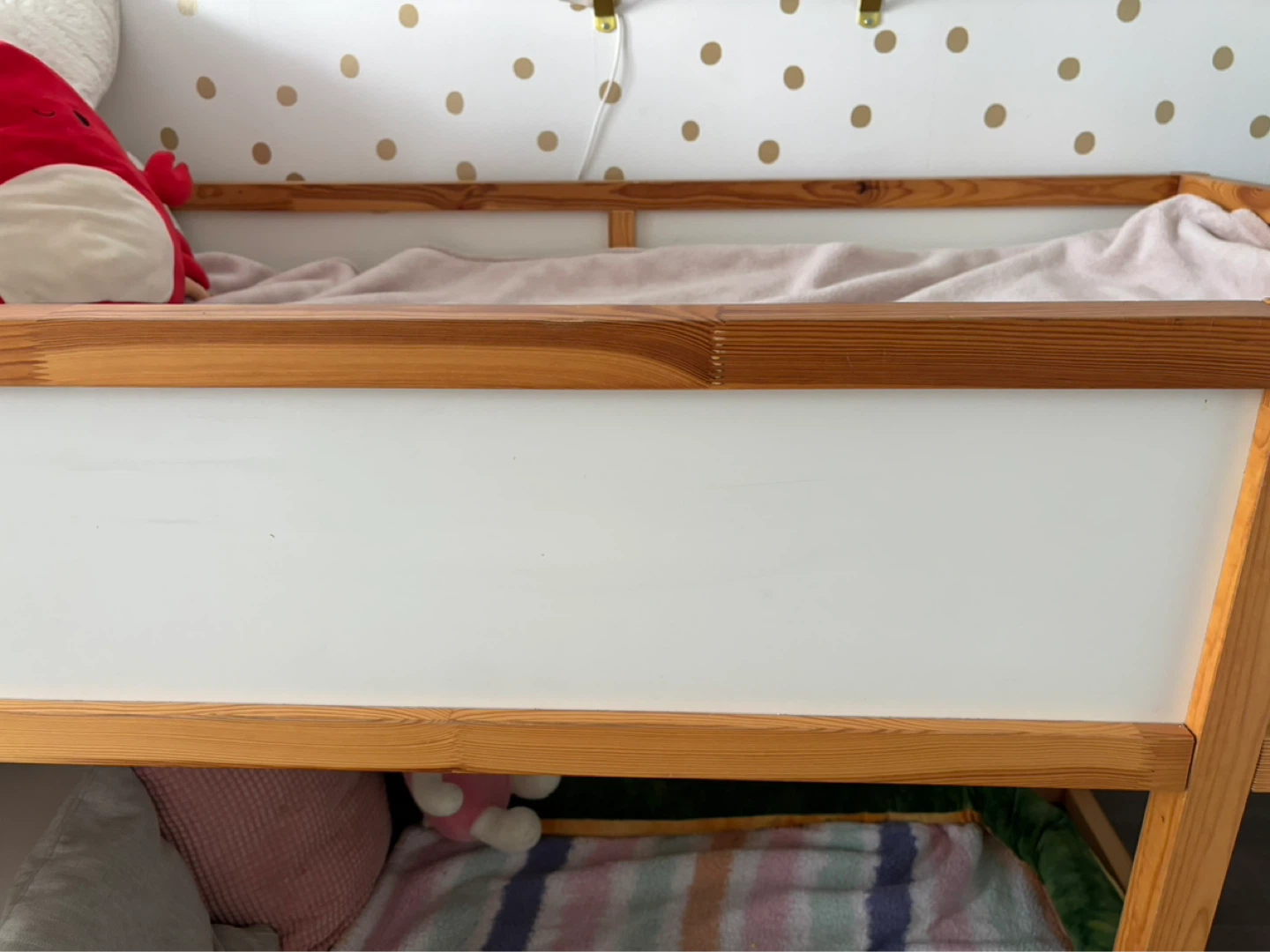 IKEA Wood and White Reversible Bed & Twin Mattress - photo 3
