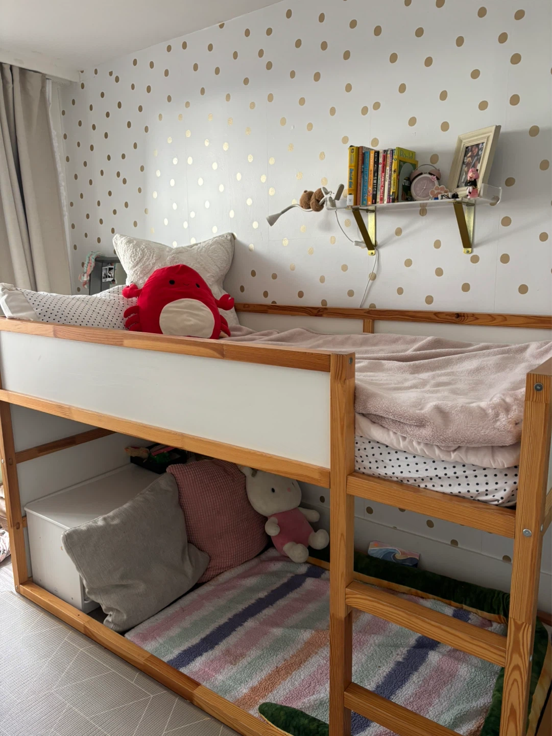 IKEA Wood and White Reversible Bed & Twin Mattress