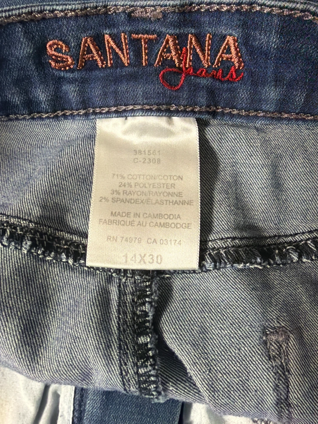 Santana Jeans Women's Denim Size 14x30 - photo 5