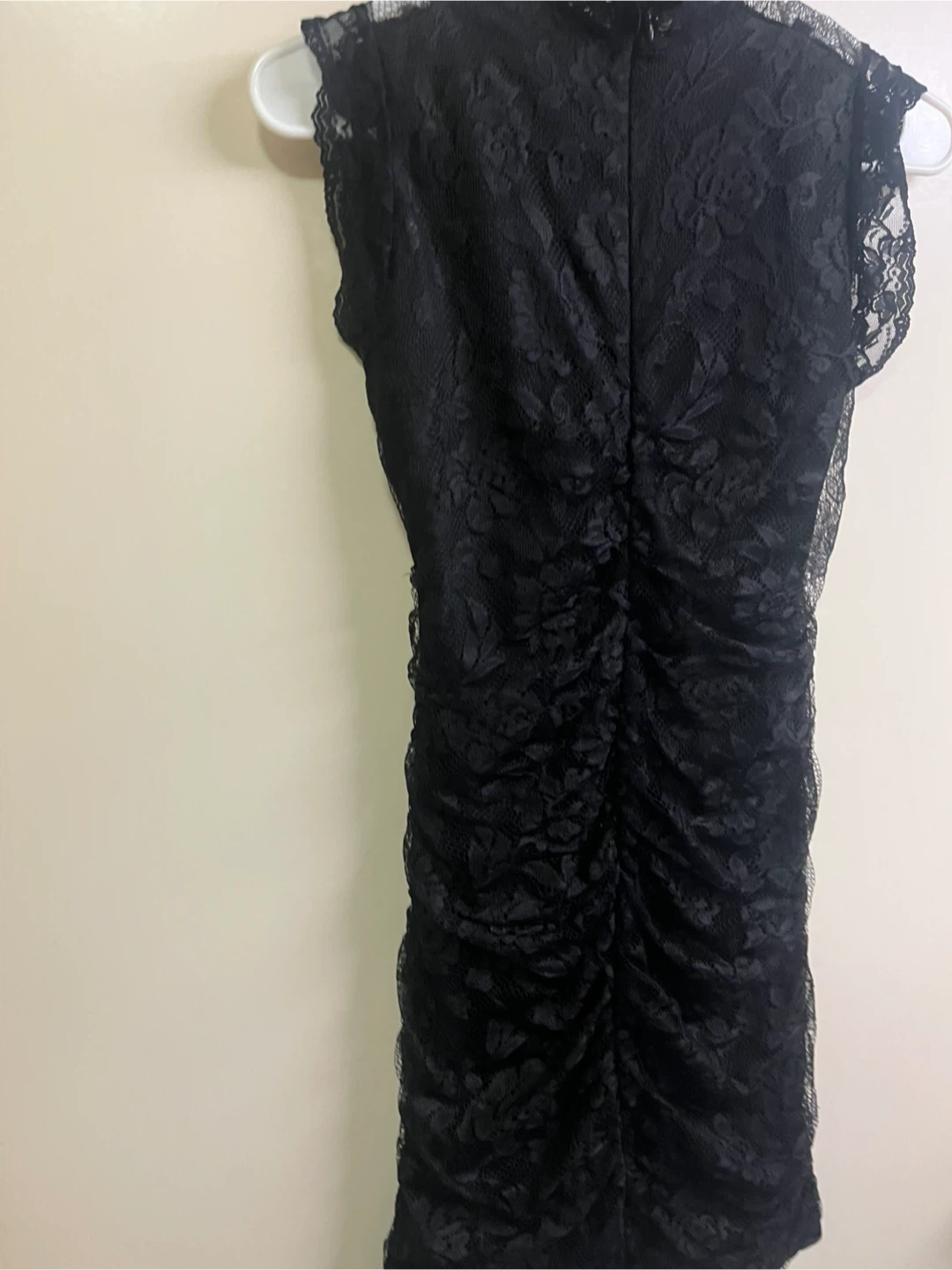 Black Lace Ruched mini Dress - photo 2