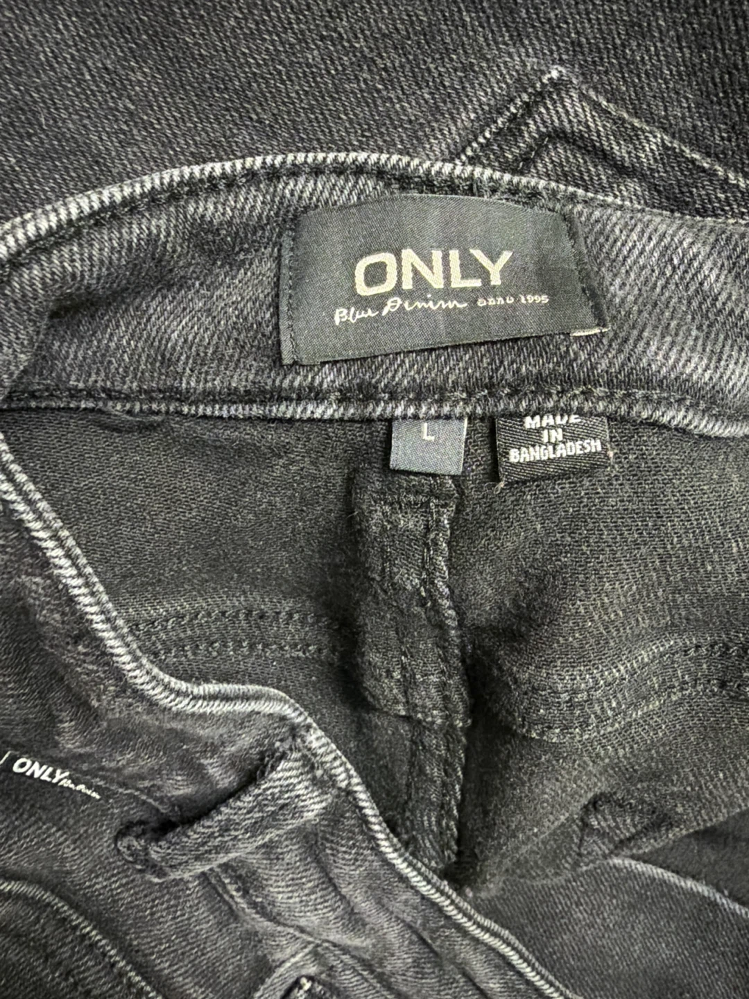 ONLY Women's Black Denim Jeans - Size L - photo 5