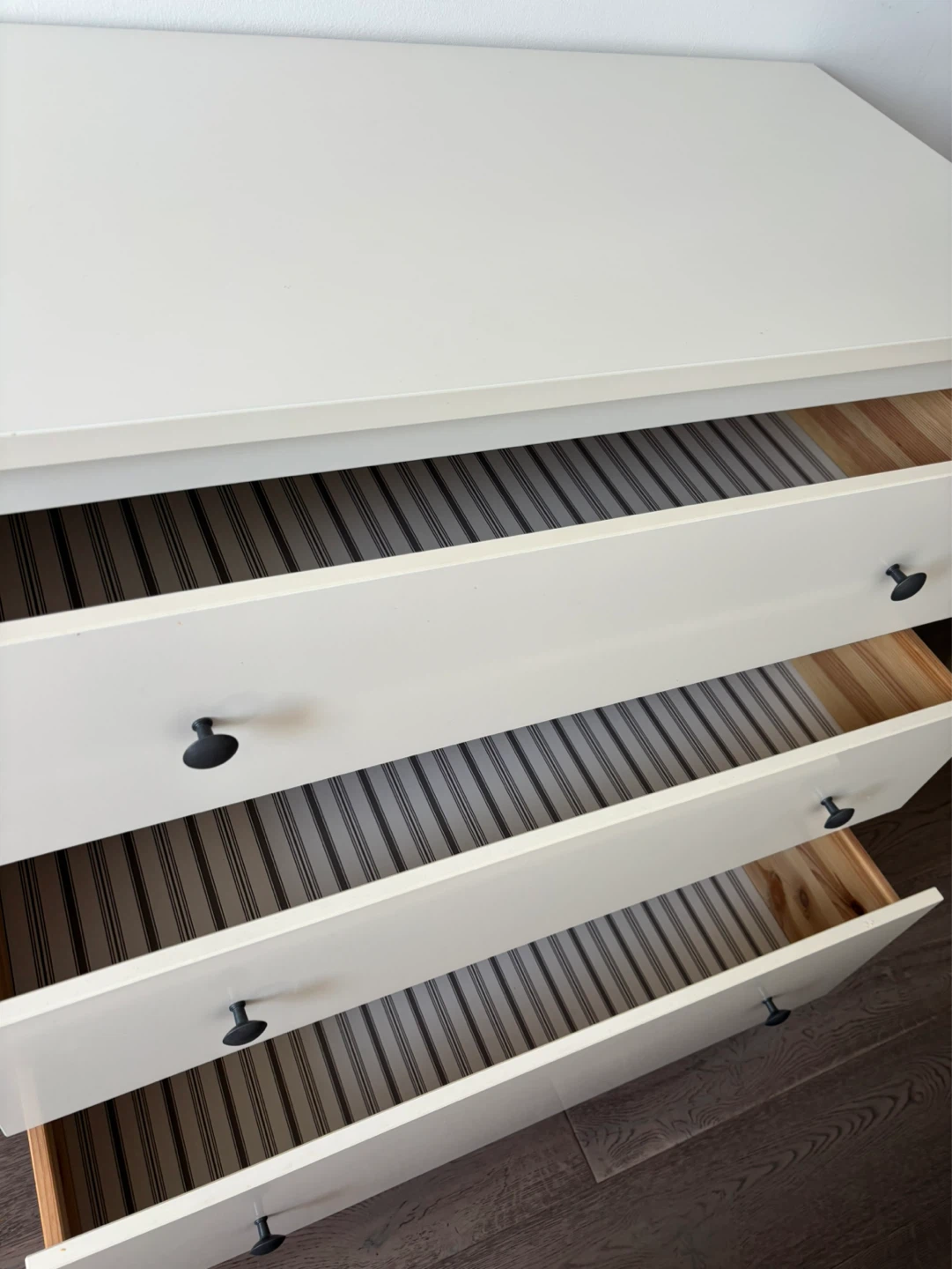 IKEA White 3 Drawer Dresser - photo 2