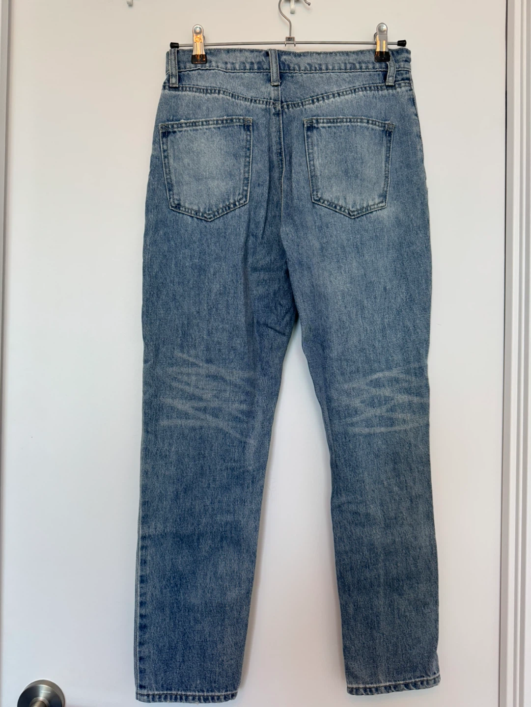 High Waisted Tapered Denim Pants - photo 5