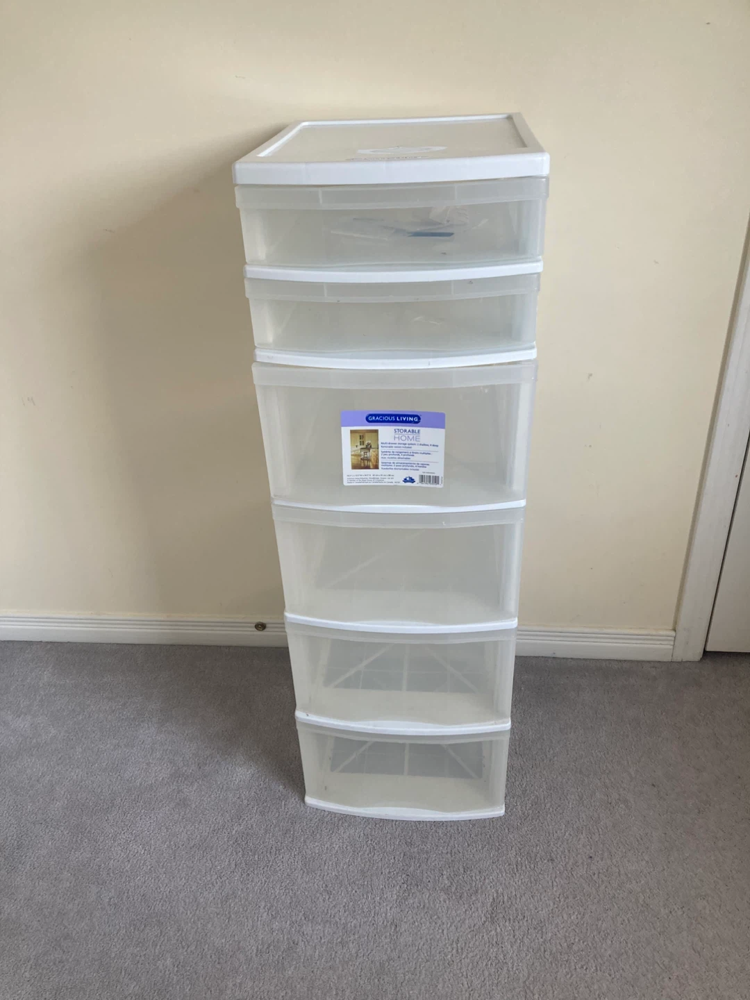 Sterilite 5 Drawer Plastic Rolling Cart