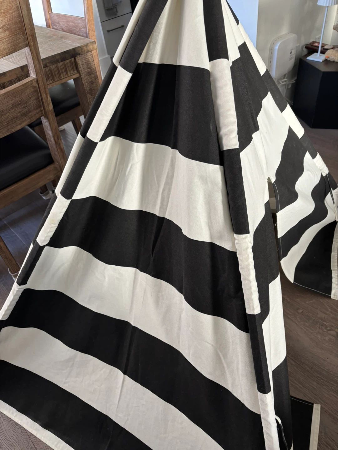 Black and White Striped Teepee Tent - photo 2