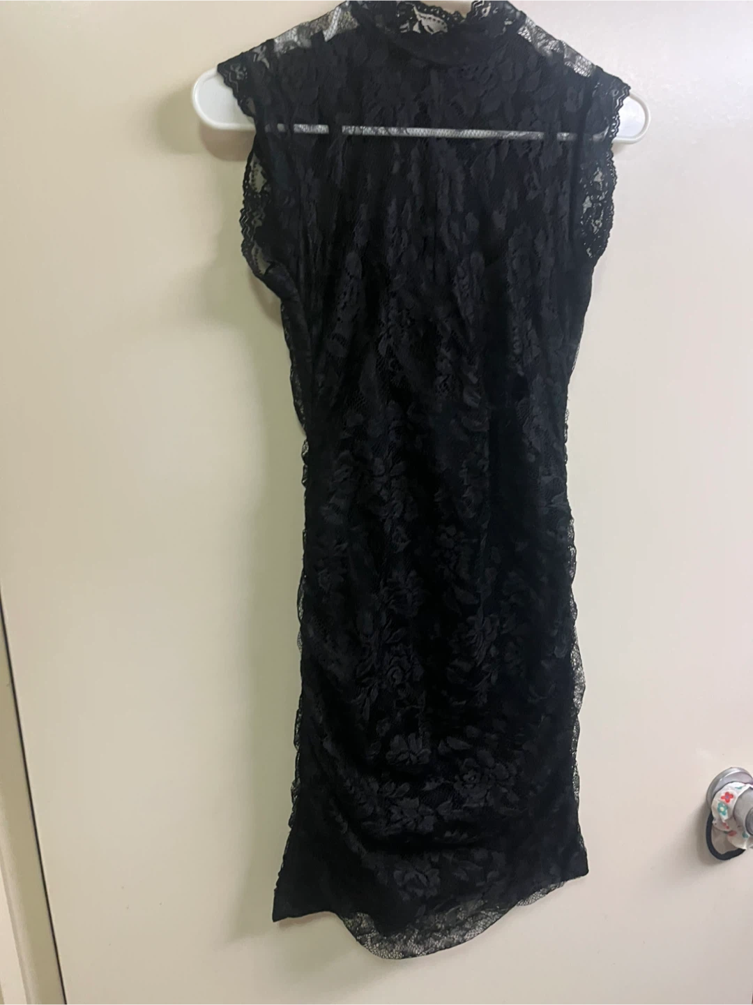 Black Lace Ruched mini Dress - photo 3
