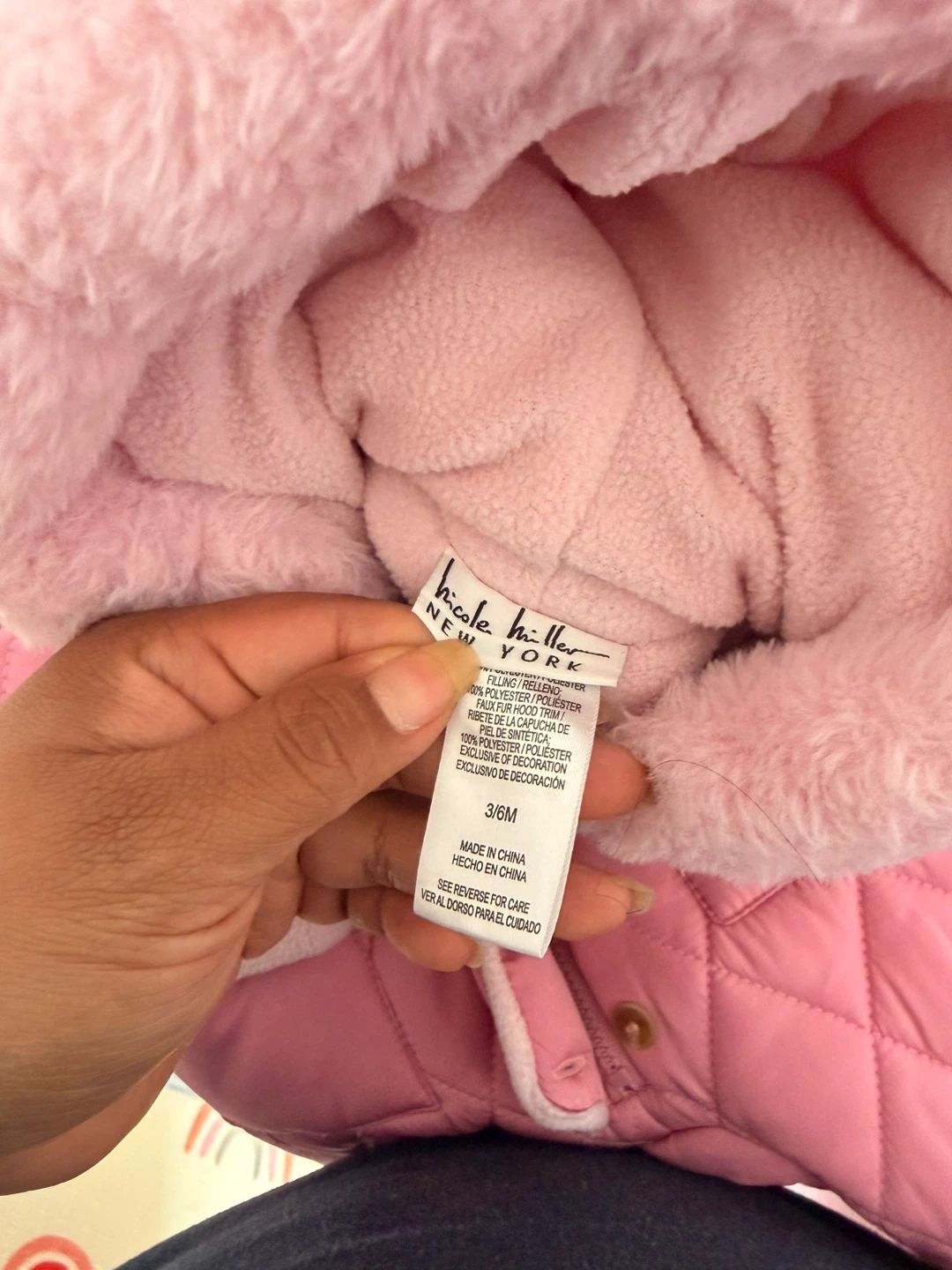 Nicole Miller Pink Quilted Baby Snowsuit Bunting 3/6M - photo 2