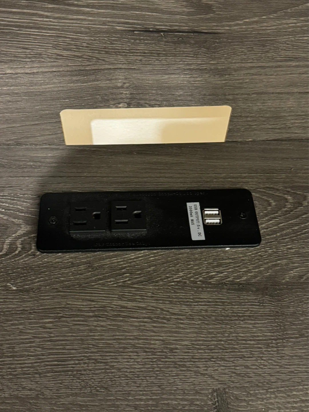 Fold Down Wooden Desk with Built-in USB Outlets - photo 4
