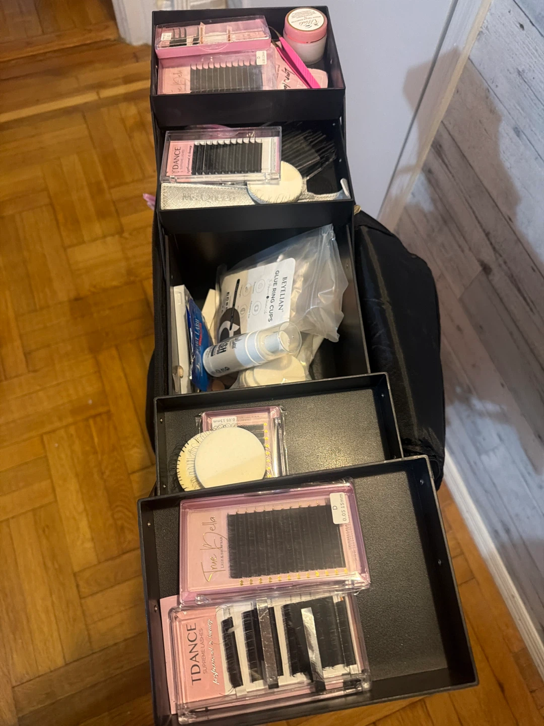 Black Rolling Makeup/Lash Trolley with Supplies - photo 2