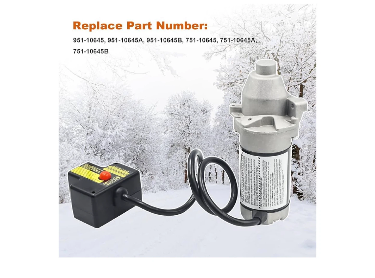 Electric Starter Motor with 17 Teeth for Snowblowers - photo 3