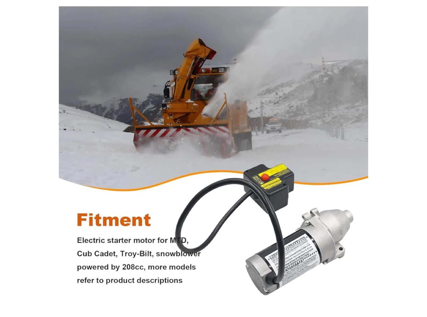 Electric Starter Motor with 17 Teeth for Snowblowers - photo 4