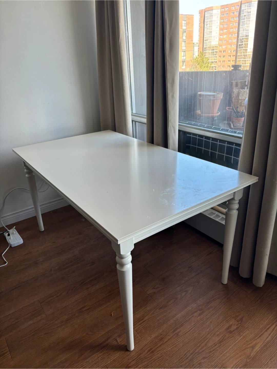White Extendable Dining Table