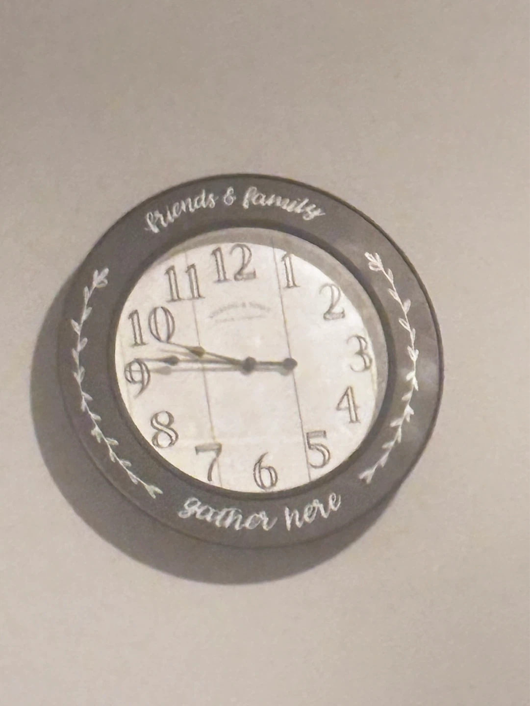 Wall Clock "Friends & Family Gather Here"