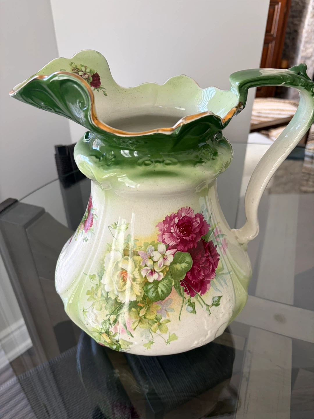Vintage Floral Pitcher