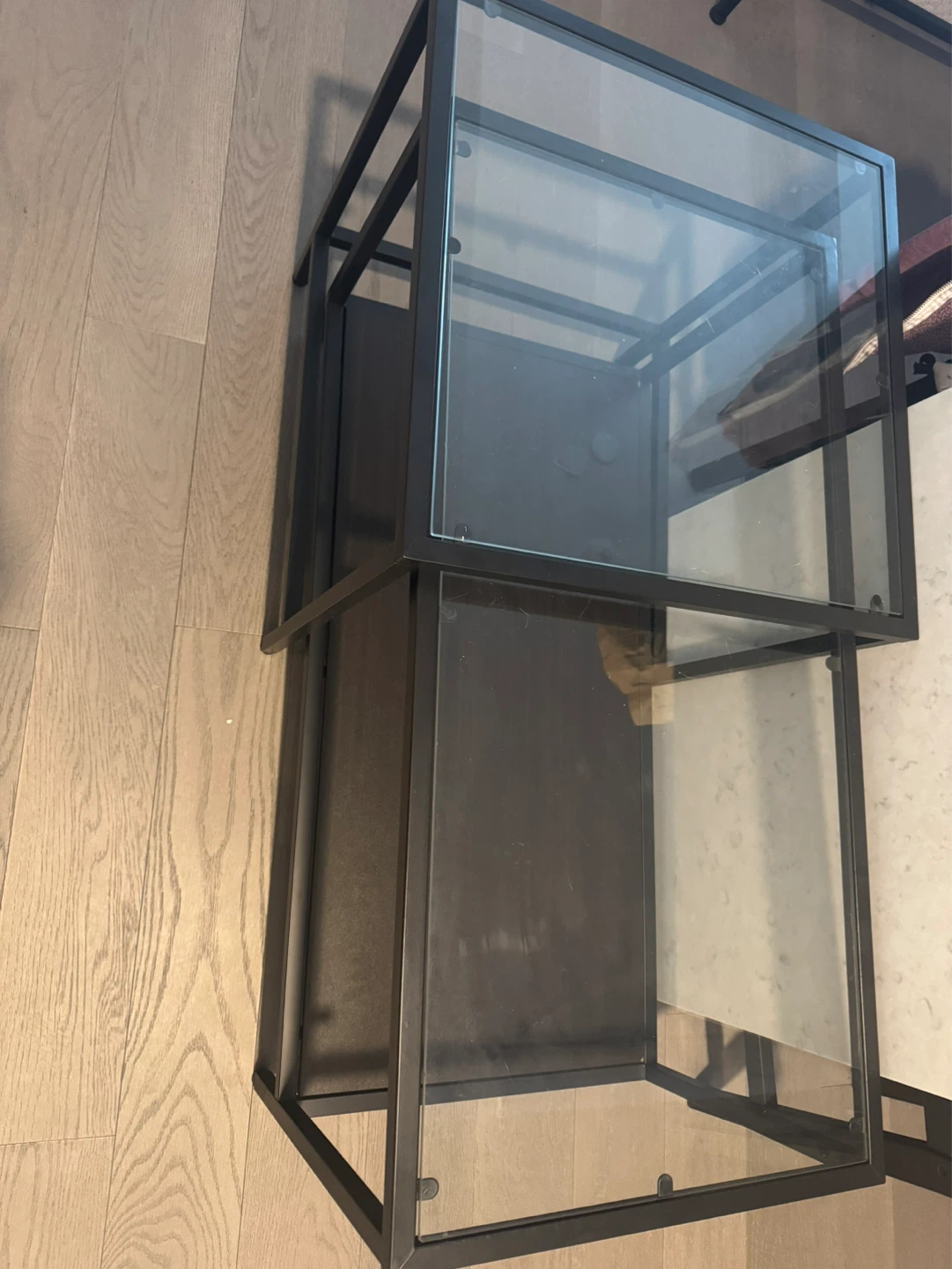 Nesting Coffee Table Black Glass Top - photo 4
