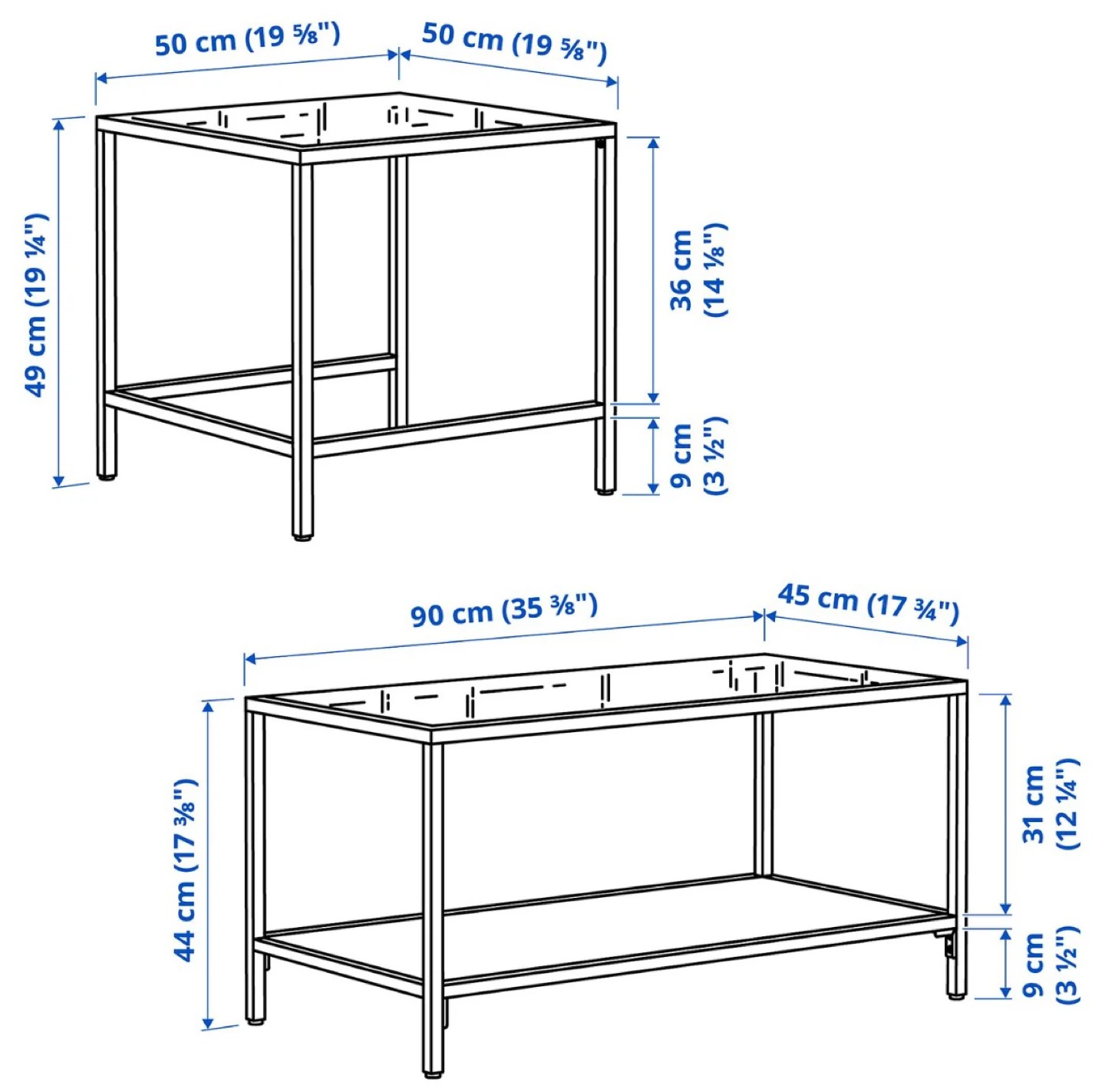 Nesting Coffee Table Black Glass Top - photo 2
