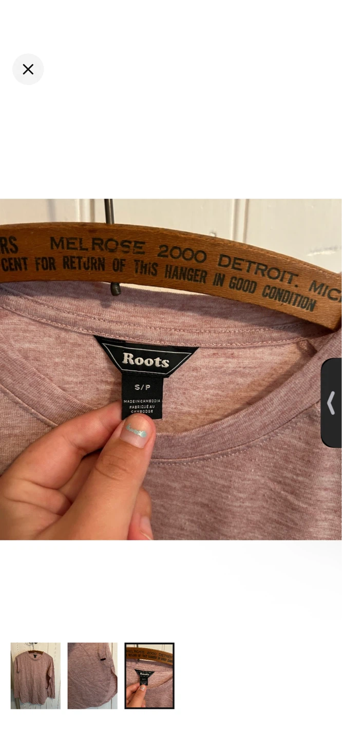 Roots S/P Long Sleeve Shirt - Dusty Rose - photo 3