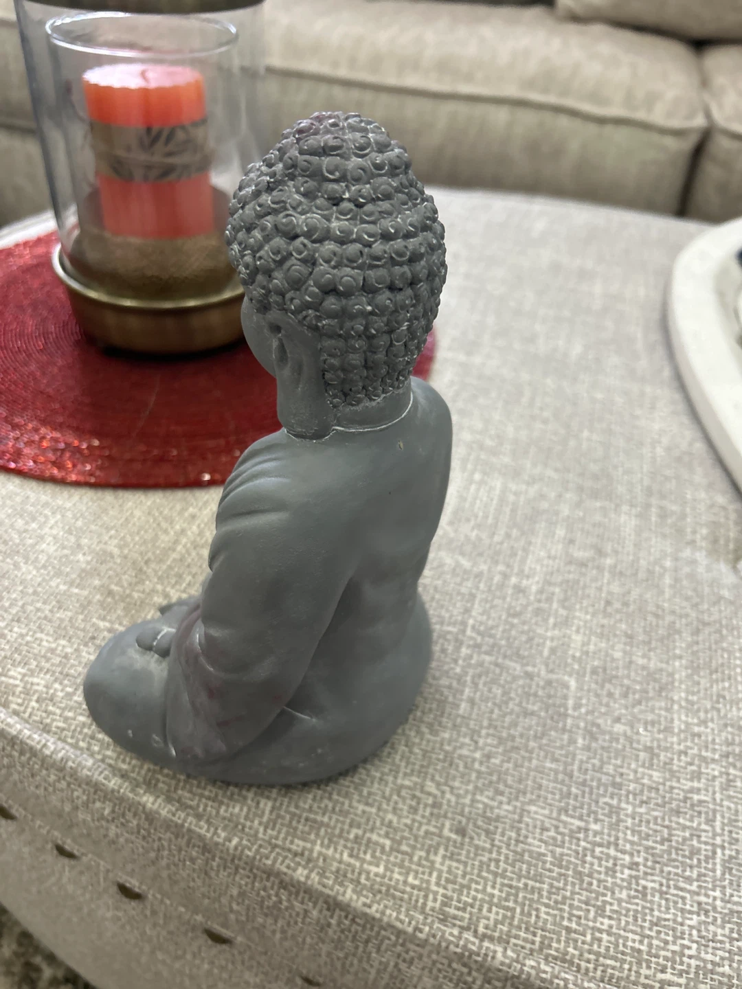 Grey Sitting Buddha Figurine - photo 3