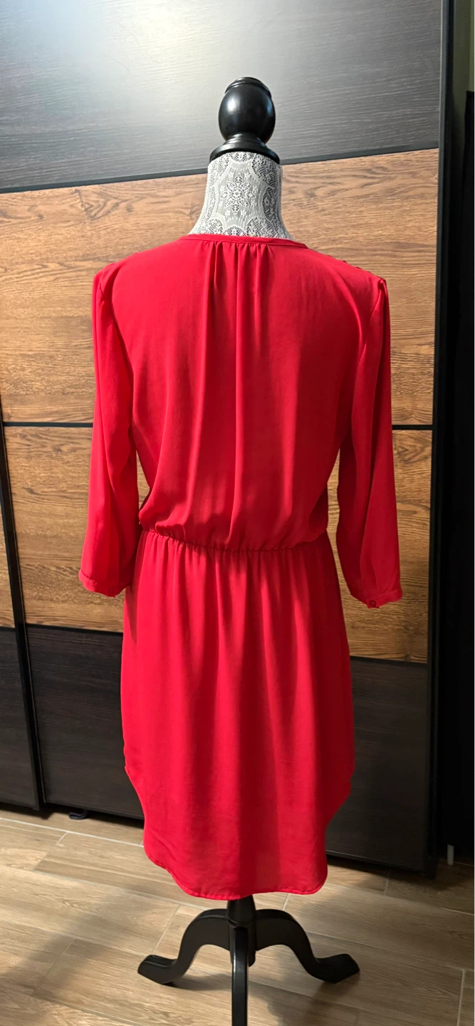 RW&CO Red Tie-Neck Dress - photo 5