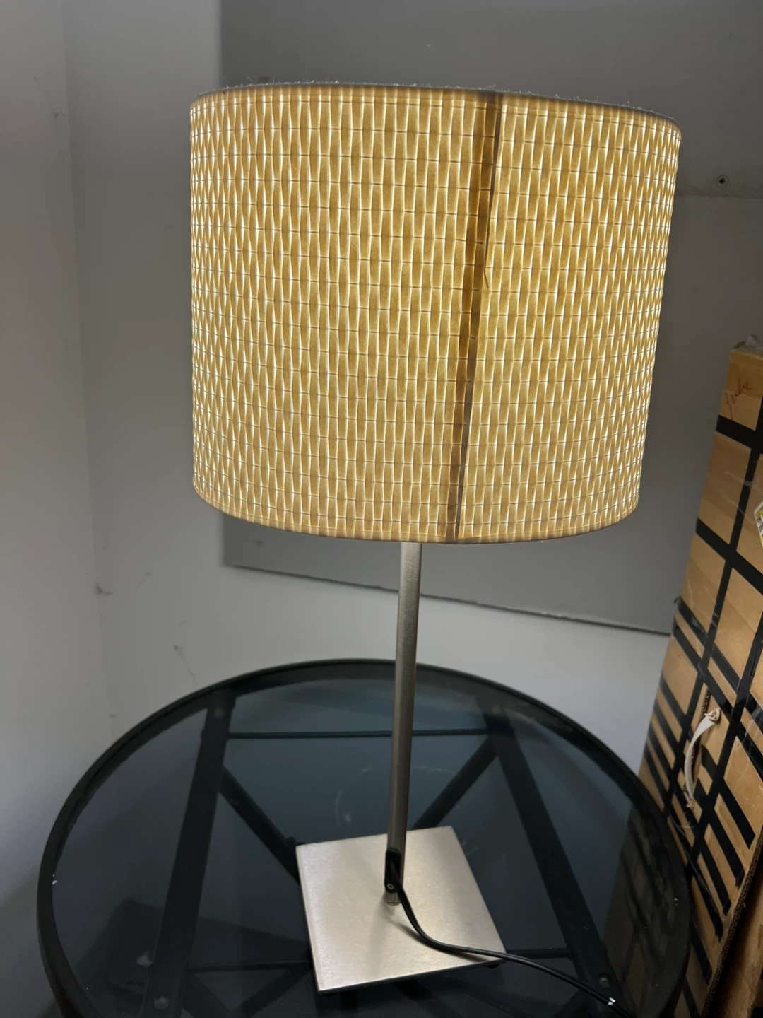 Woven Drum Lamp Shade Floor Lamp - photo 4