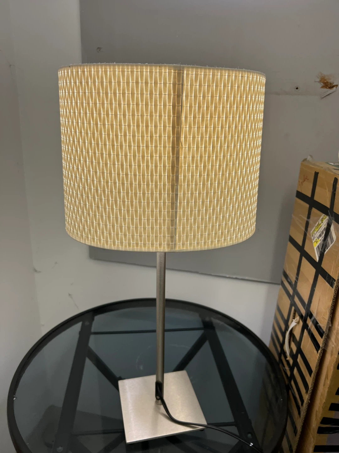 Woven Drum Lamp Shade Floor Lamp