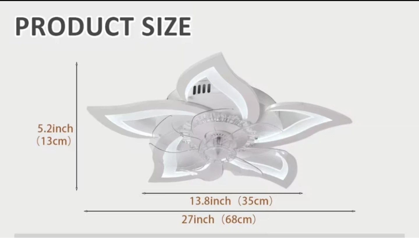Flower Ceiling Fan Light Fixture - photo 3
