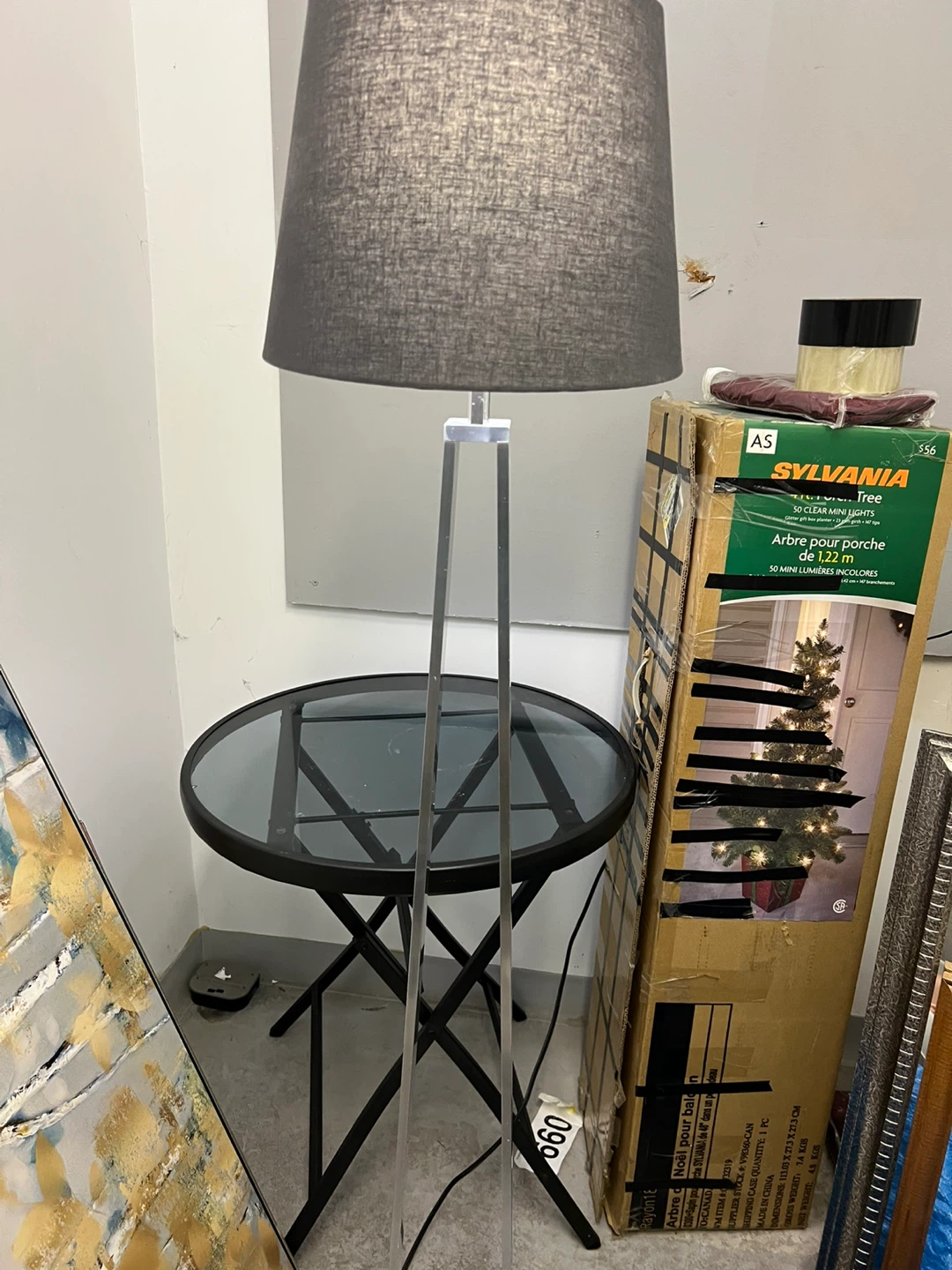 Modern Floor Lamp with Grey Shade - photo 2