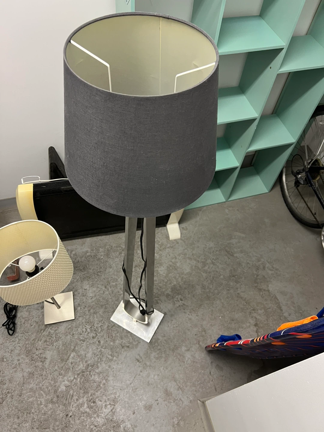 Modern Floor Lamp with Grey Shade