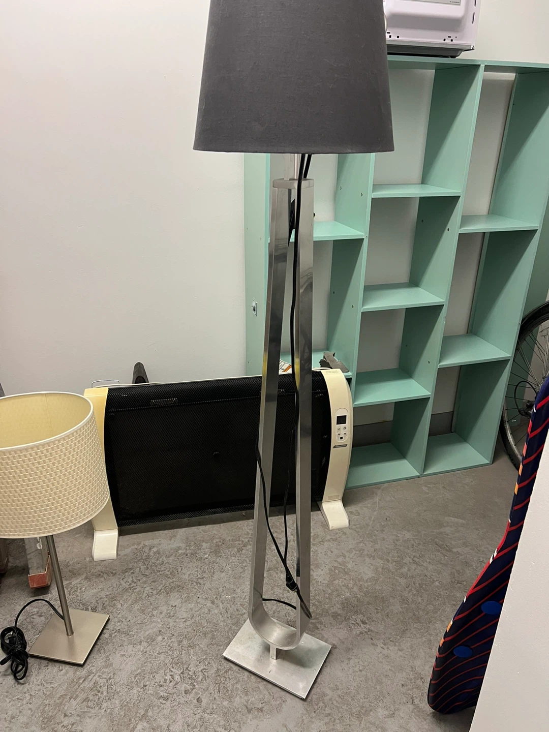 Modern Floor Lamp with Grey Shade - photo 4
