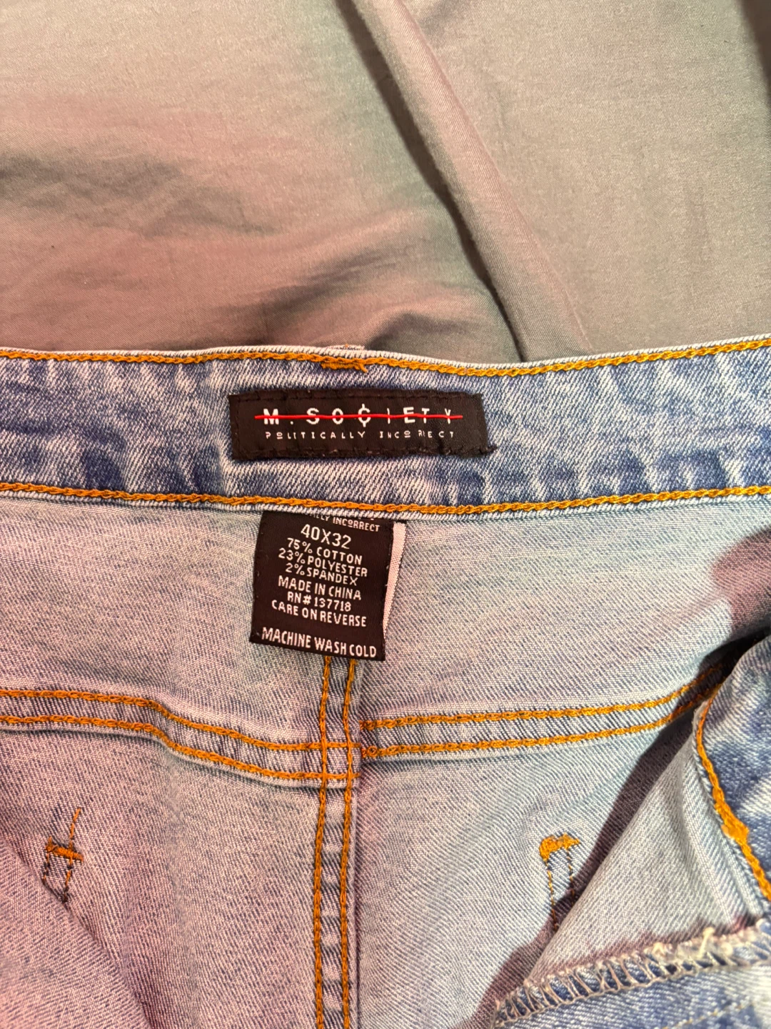 M.S. SOCIETY Men's Jeans Size 40x32 - photo 3