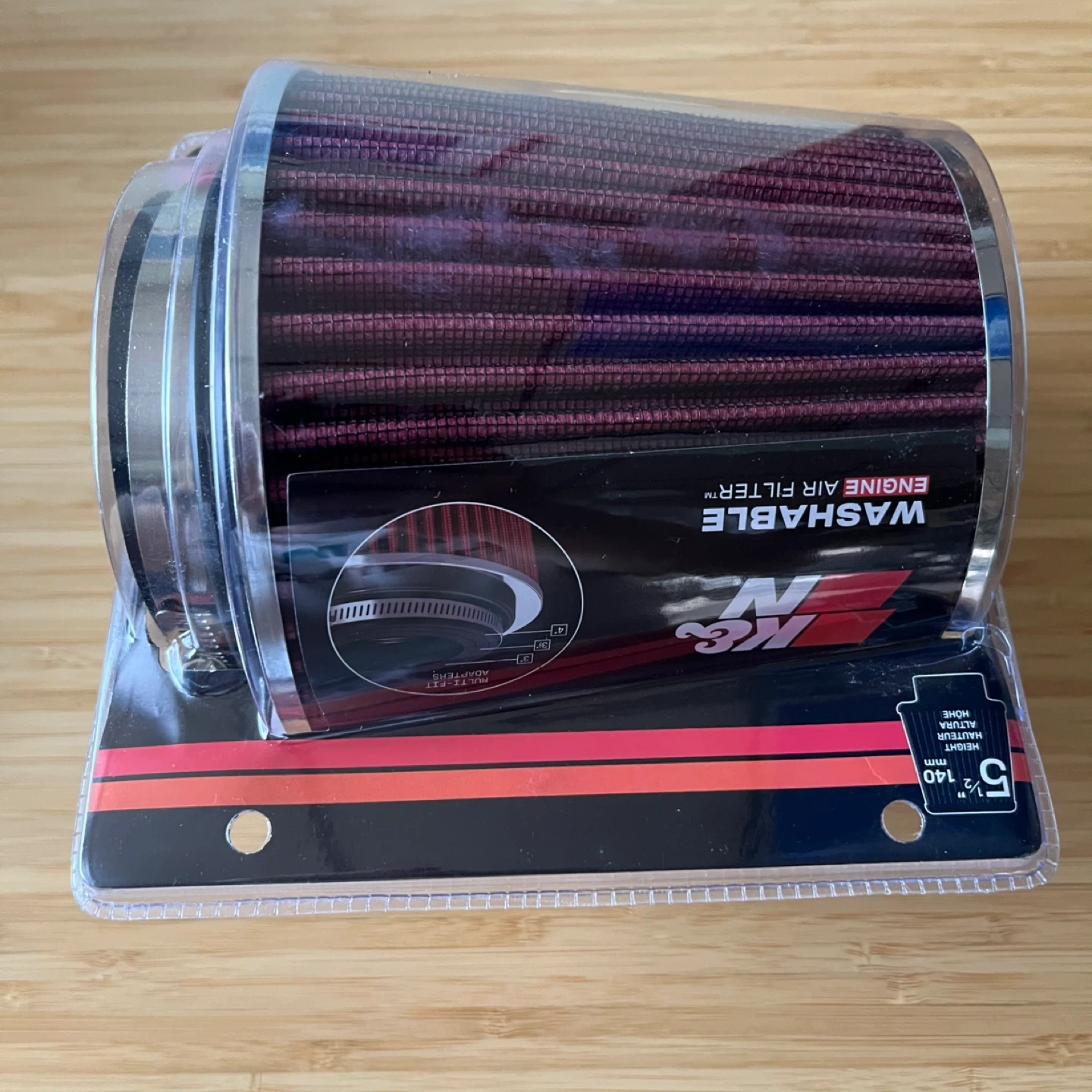 K&N High-Flow Universal Clamp-On Premium Air Filter