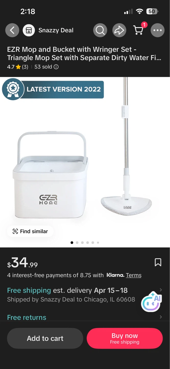 Mop and bucket with wringer set