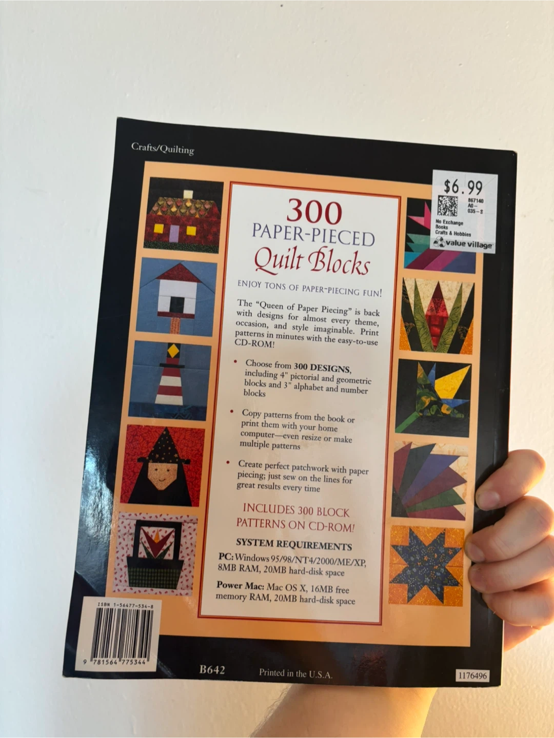 300 Paper-Piec ed Quilt Blocks Book with CD-ROM - photo 2