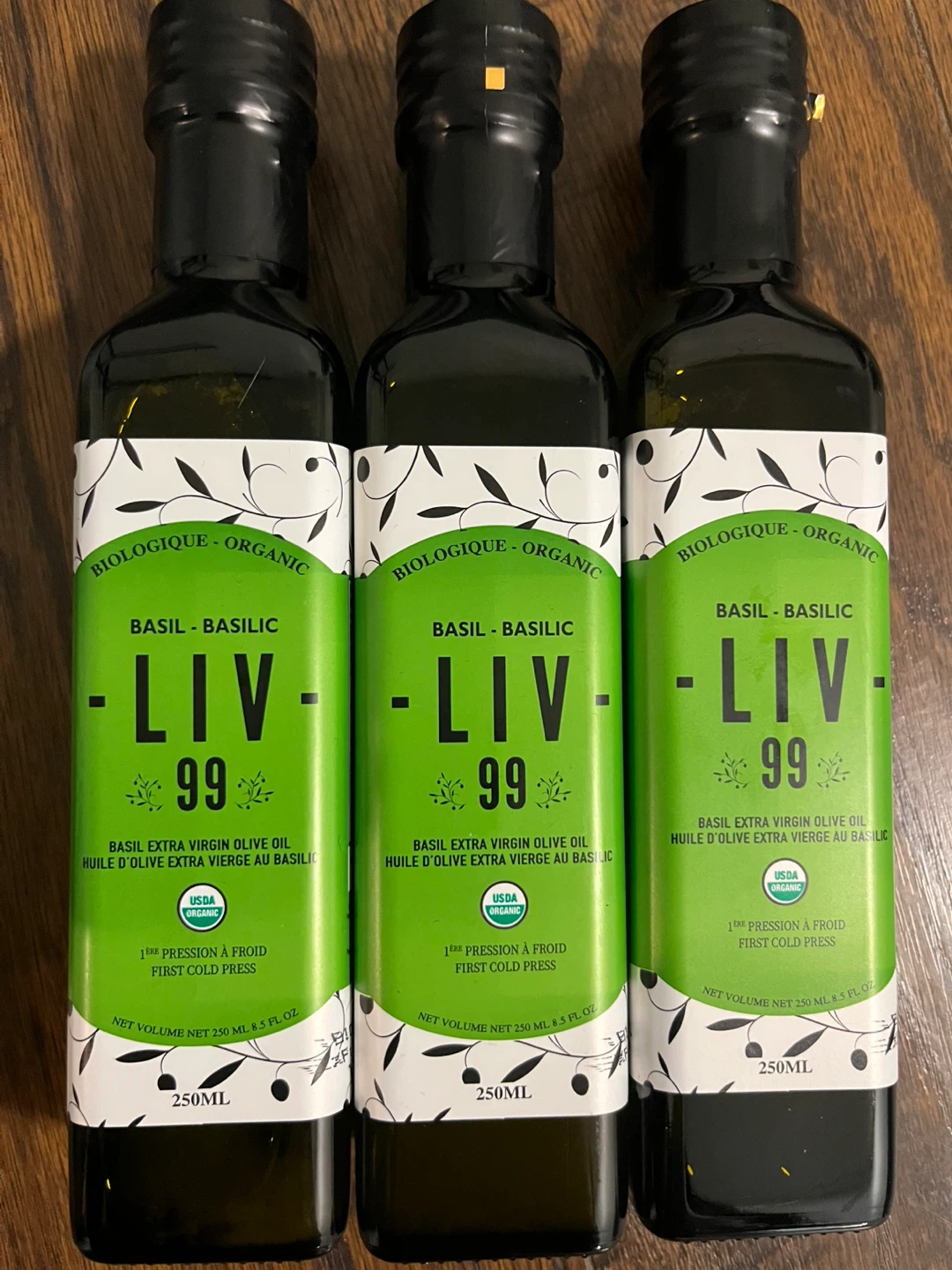 LIV99 Organic Basil Olive Oil