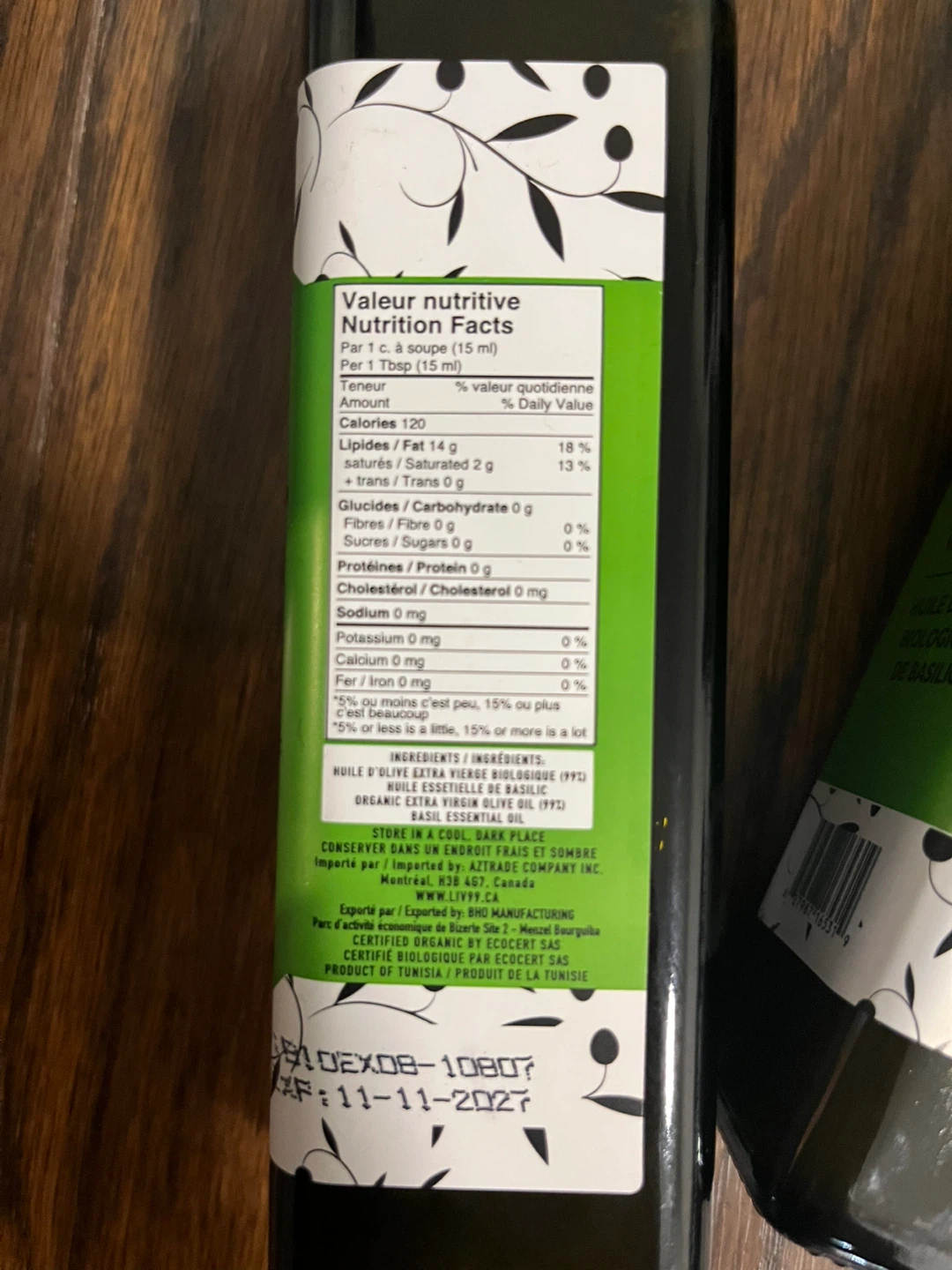 LIV99 Organic Basil Olive Oil - photo 2