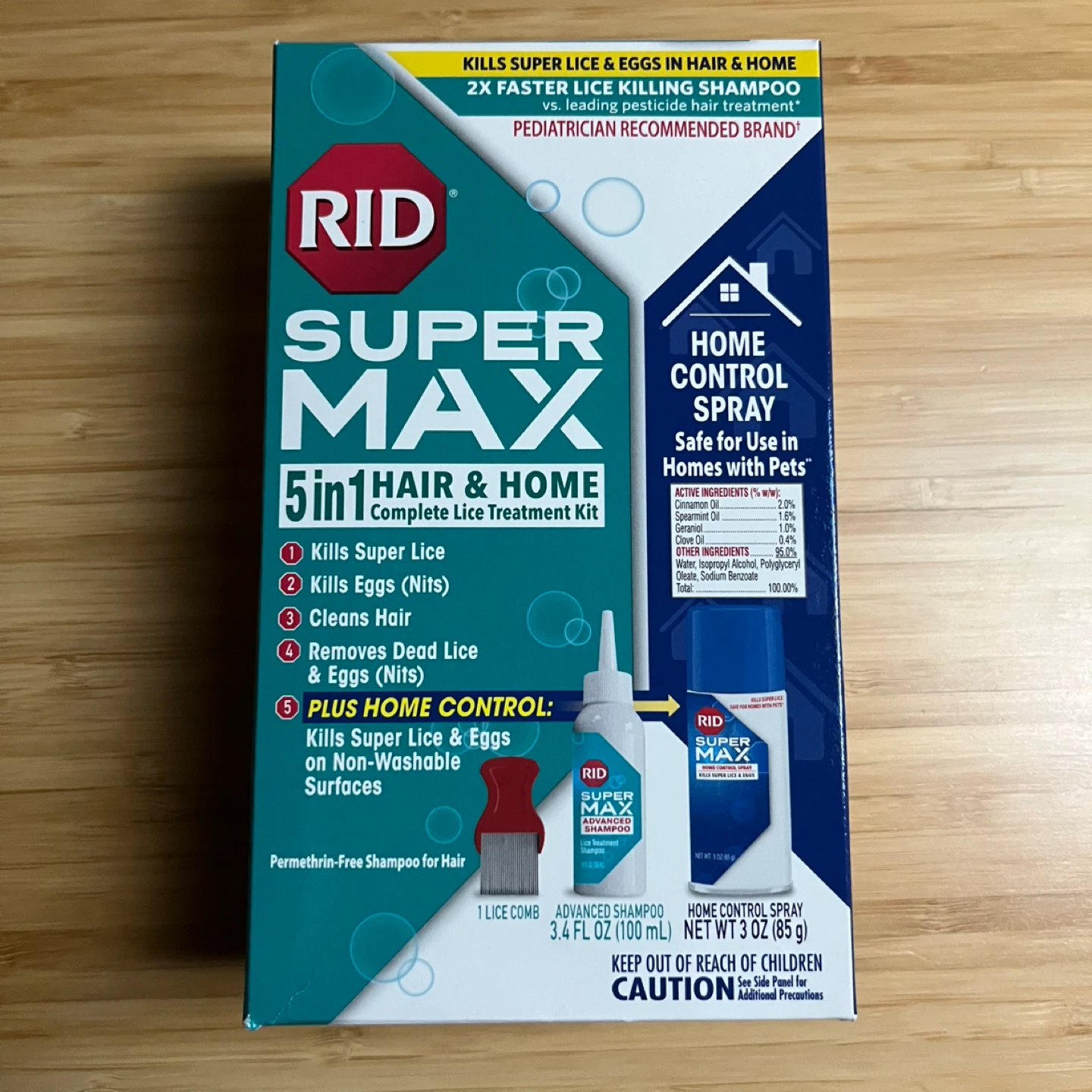 RID Super Max 5-in-1 Hair & Home Complete Lice Treatment Kit