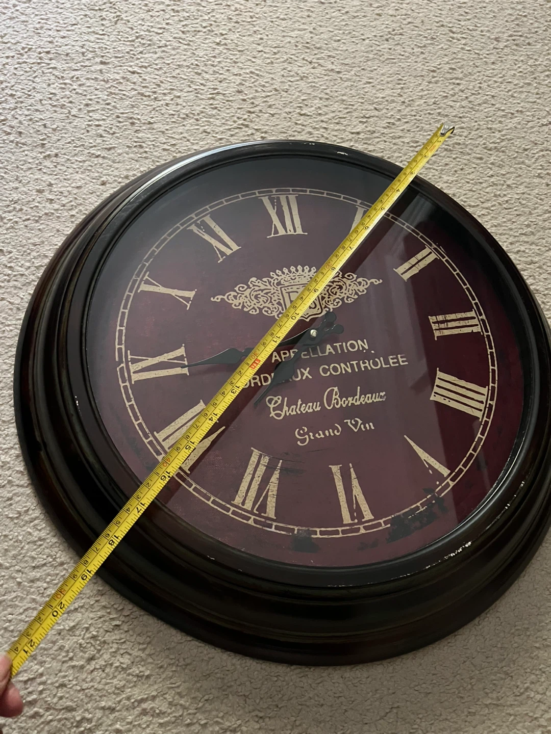 Chateau Bordeaux Grand Vin Wall Clock - photo 2