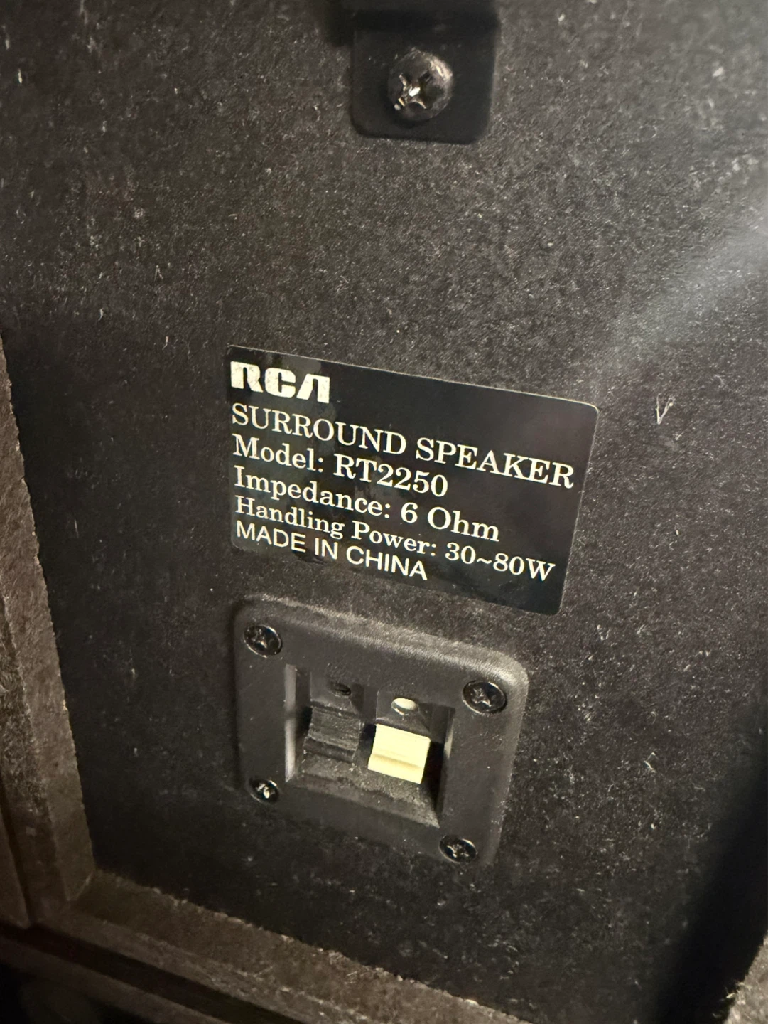 RCA Surround Speaker Model RT2250 - photo 2