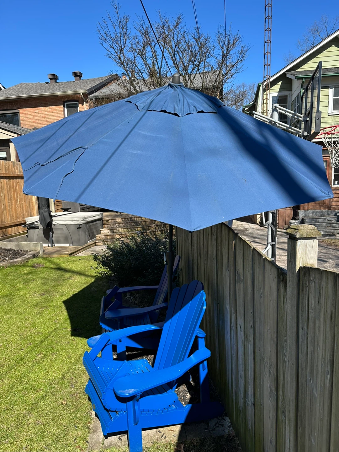Market Umbrella 9ft Blue
