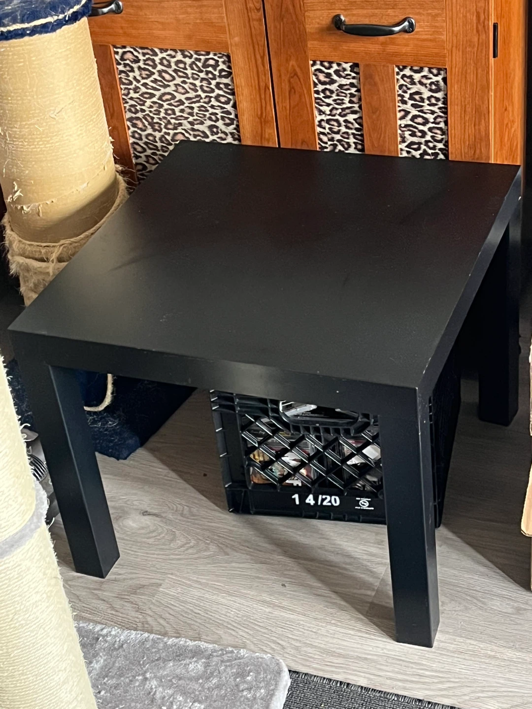 White Square Side Table