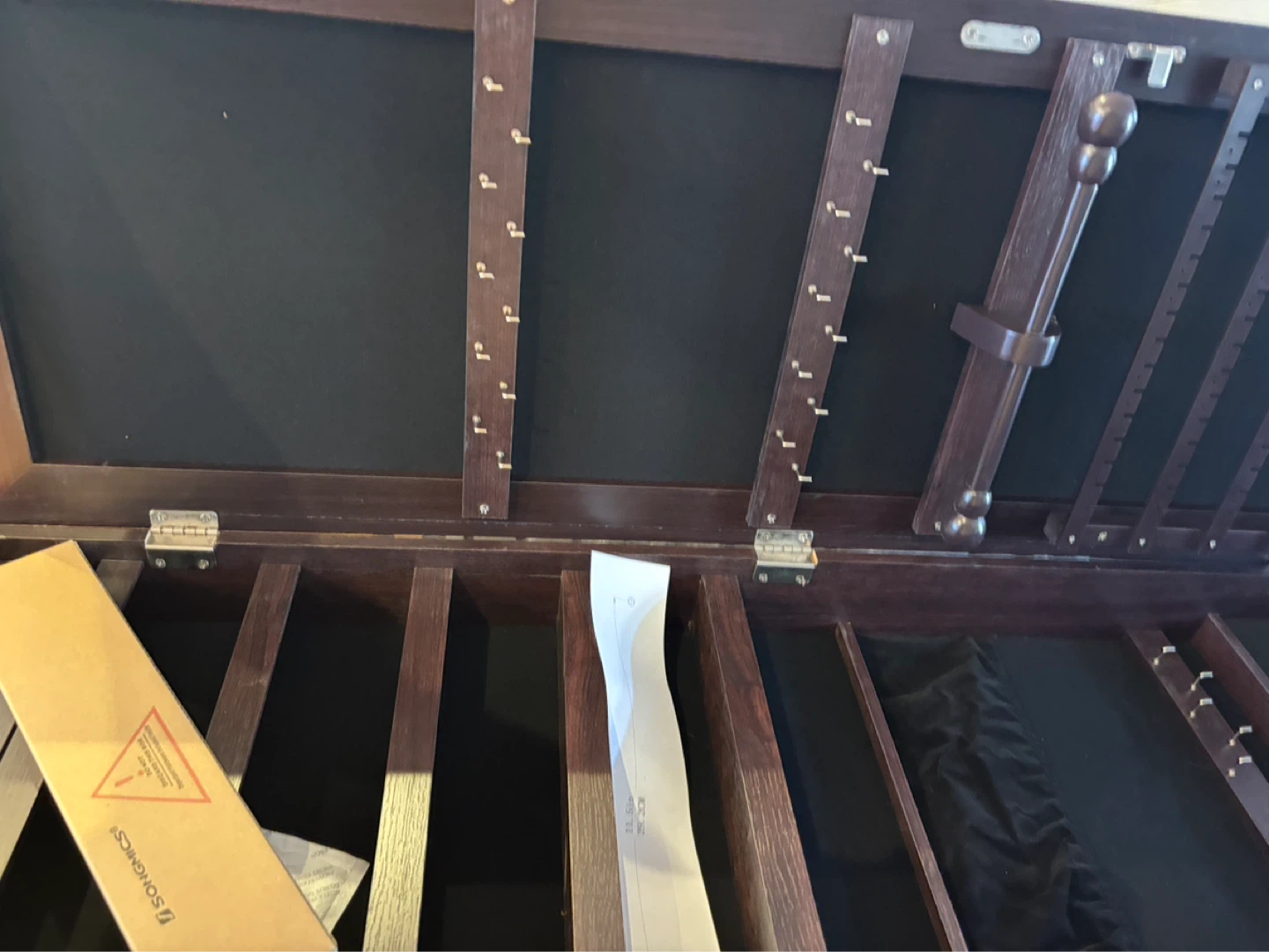 Brown Jewelry Cabinet with Mirror and LED Lights - photo 5