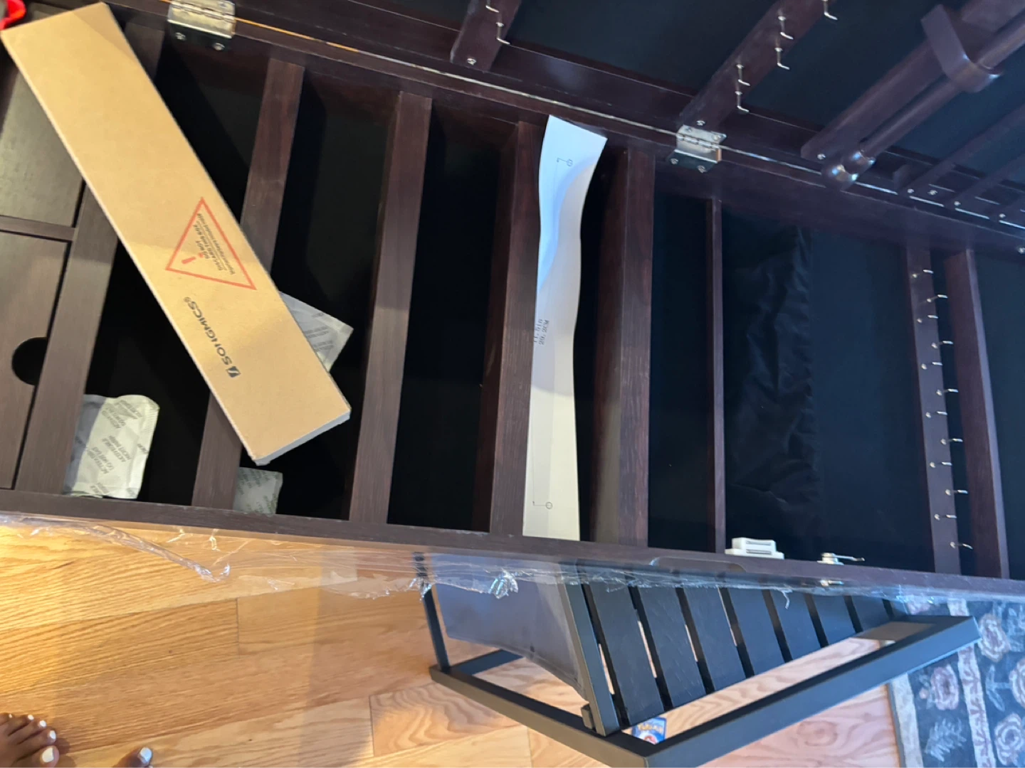 Brown Jewelry Cabinet with Mirror and LED Lights - photo 4