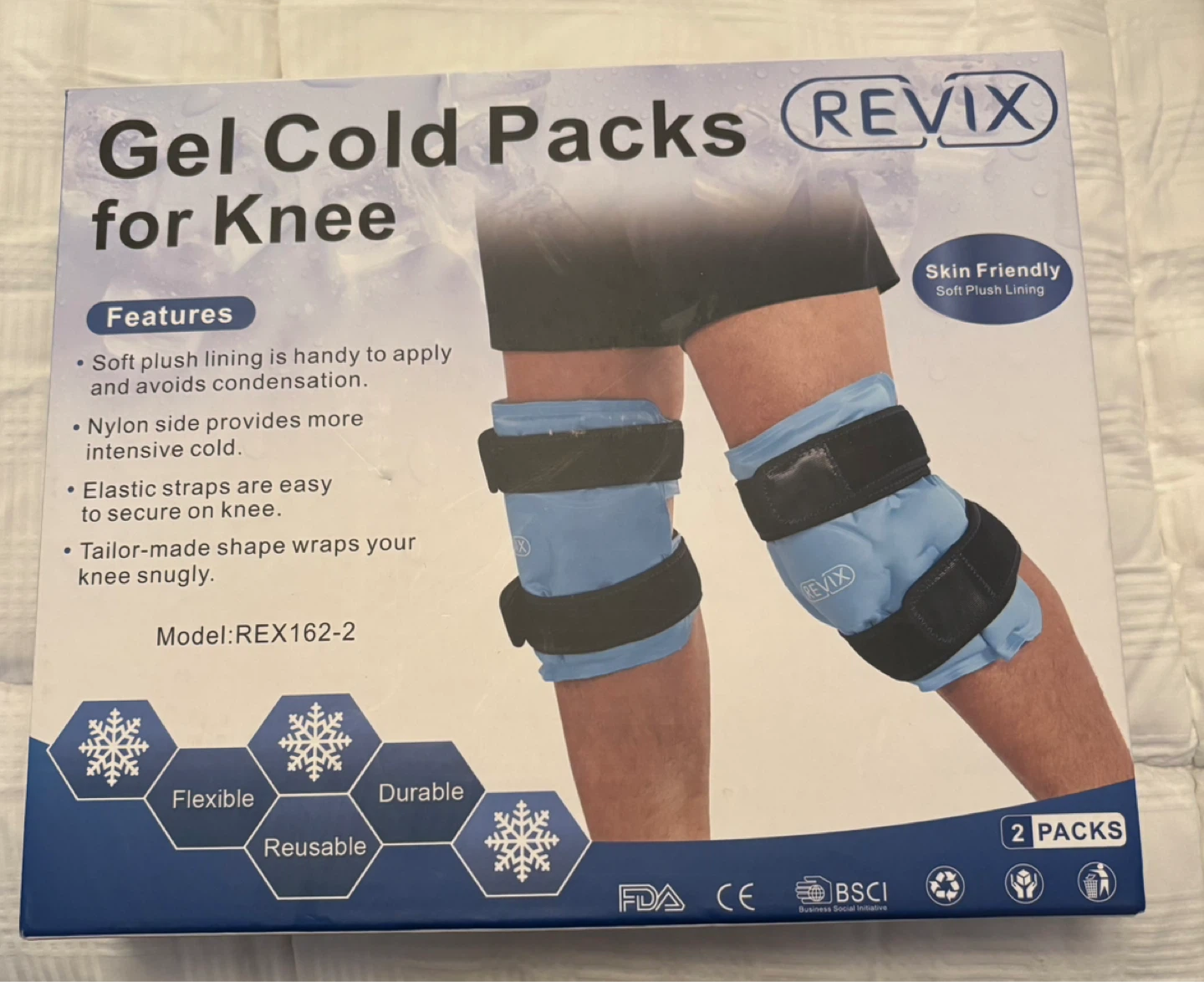 REVIX Gel Cold Packs for Knee (2 Packs)