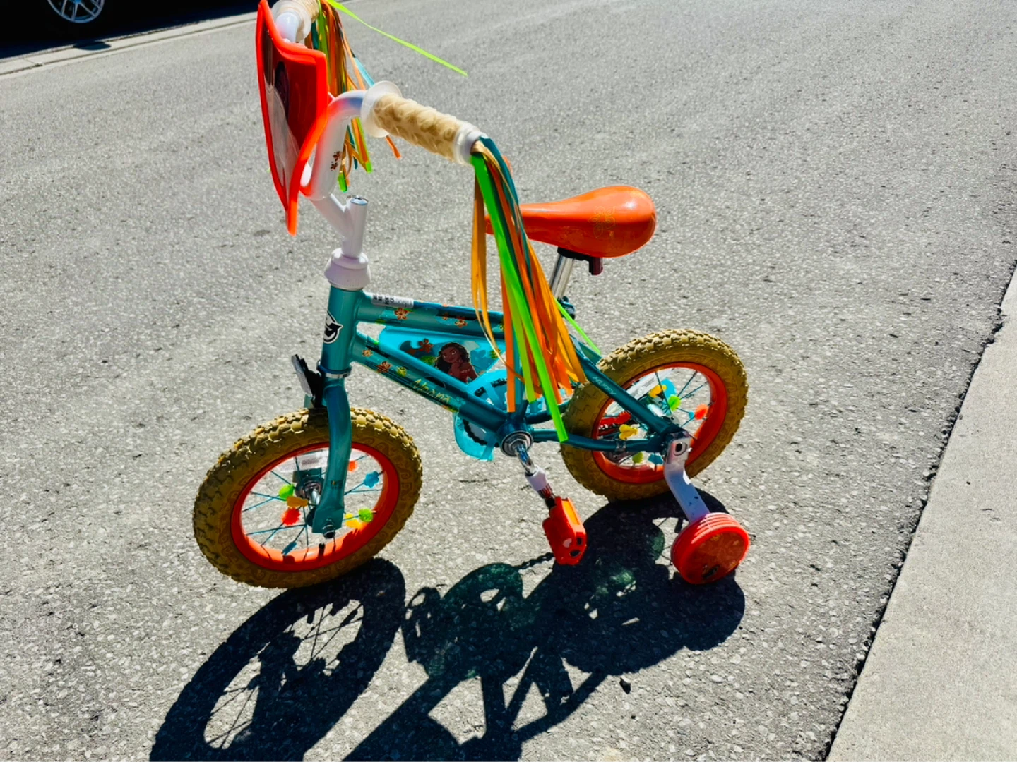 Kids Moana Bike with Training Wheels - photo 3